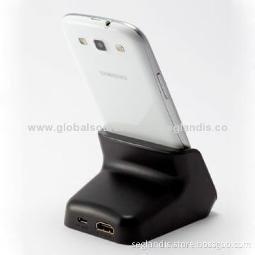 HDMI Cable Docking Station for Samsung S3 with 5V DC, 500mA Output